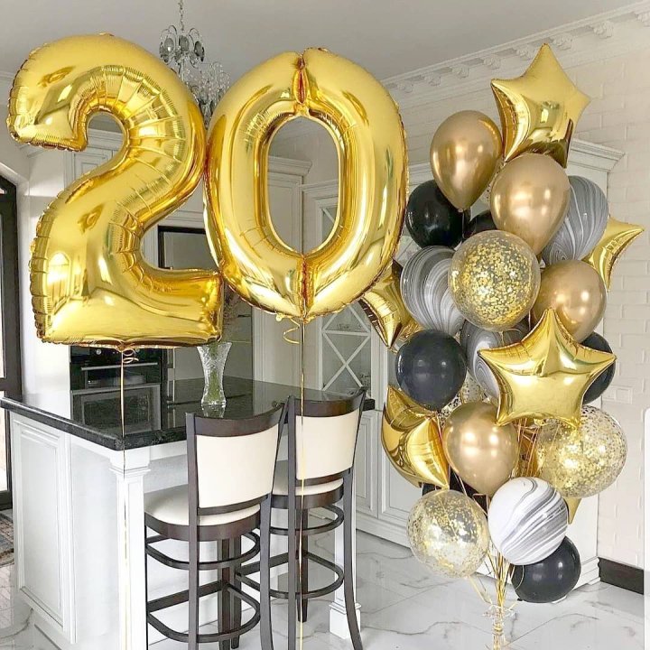 Фольгированный шар Золотая Цифра в Симферополи