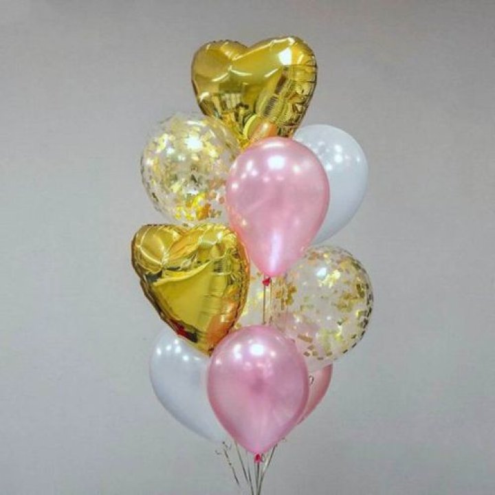 Облако шаров "Рози голд" в Симферополи