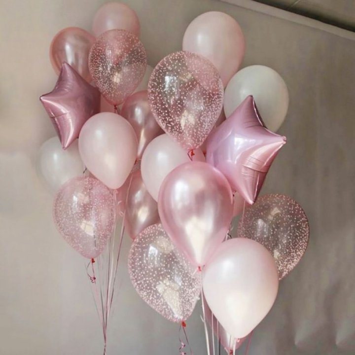 Фонтаны шаров "Розовый" в Симферополи