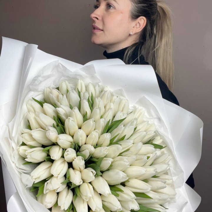 101 белый тюльпан №2 в Симферополи