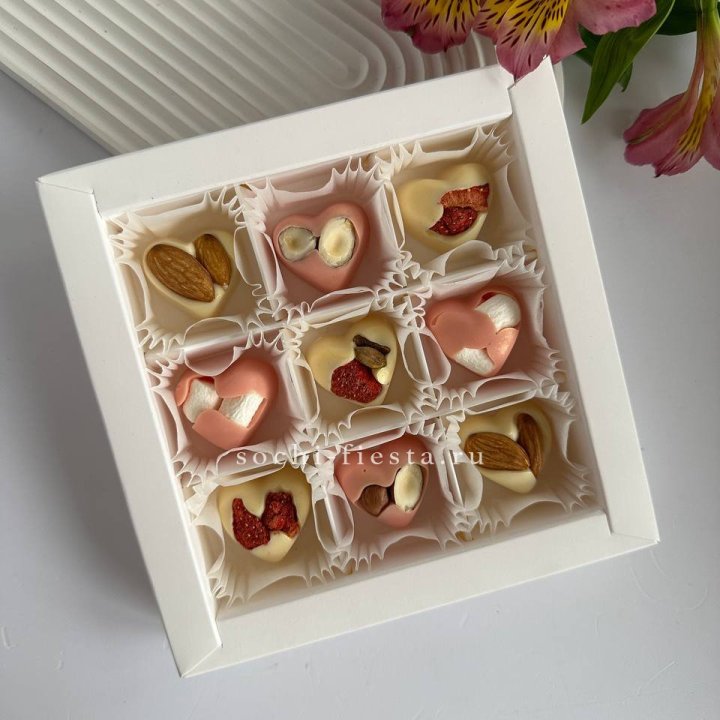 Набор конфет из бельгийского шоколада Сердца в Симферополи
