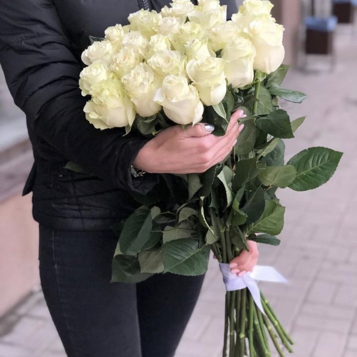 Голландские розы белые в Симферополи