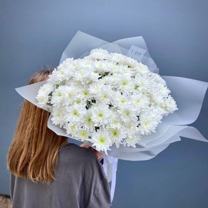 Букет хризантем "Белая снежинка" в Симферополи