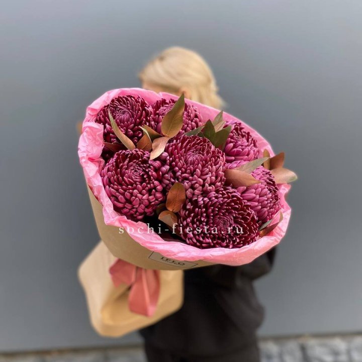 7 Хризантем Бигуди в золоте в Симферополи