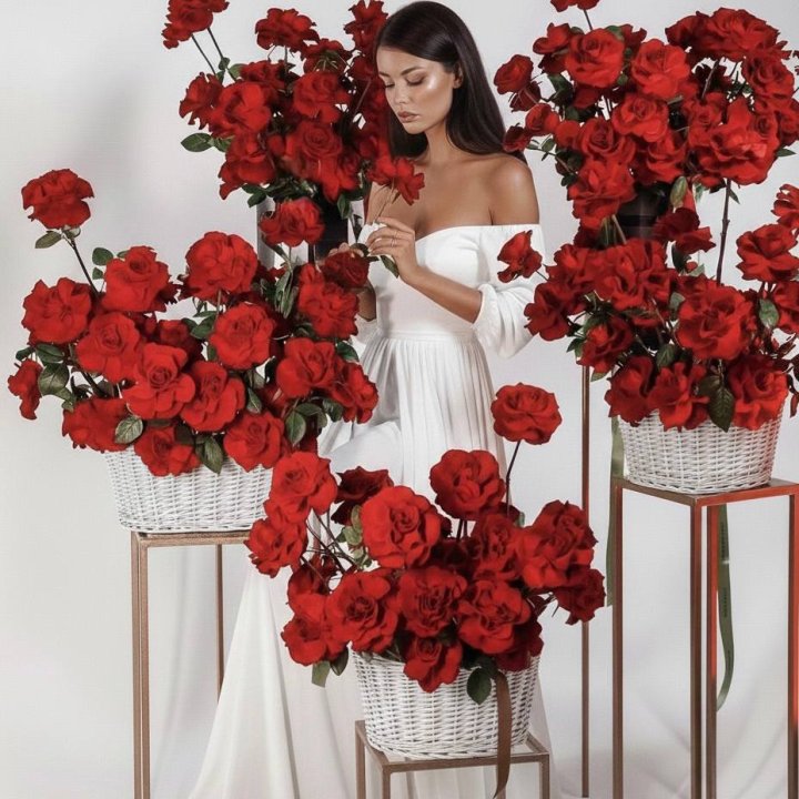 Сет из красных французских роз в Симферополи