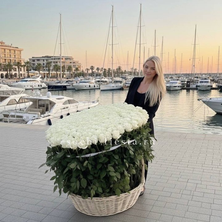 301 высокая роза в корзине в Симферополи