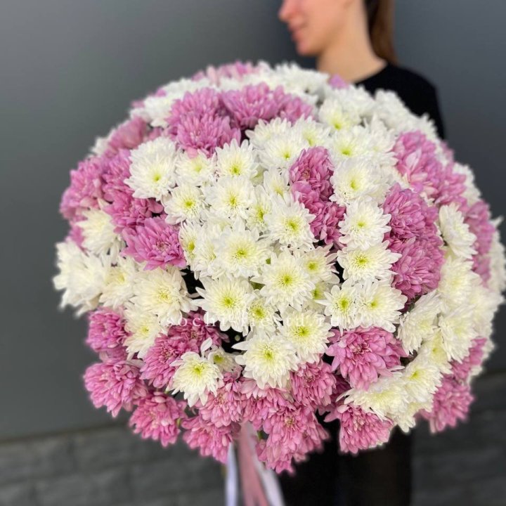  Букет 25 хризантем микс в Симферополи