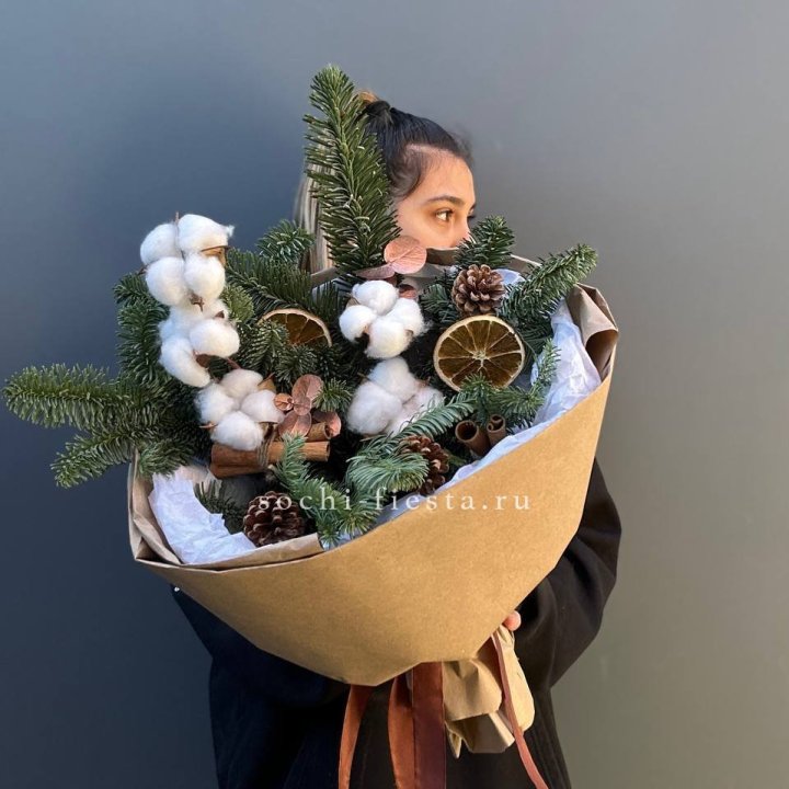 Зимний букет с нобилисом в Симферополи