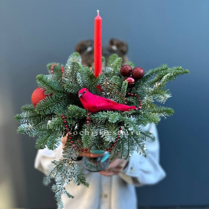 Новогодняя композиция в бокале в Симферополи