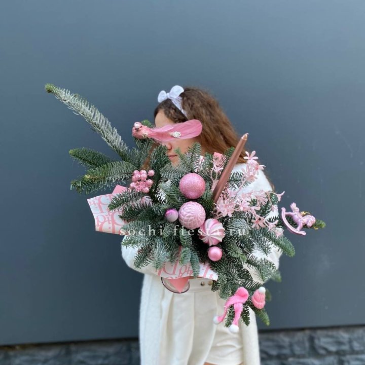 Композиция бокал розовый в Симферополи