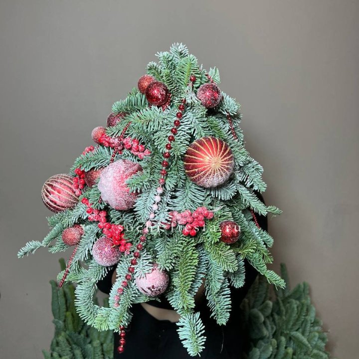 Ёлка красная в Симферополи