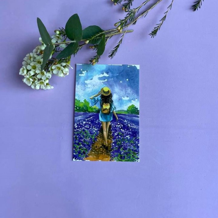 Открытка к букету "Цветочная дорога" в Симферополи