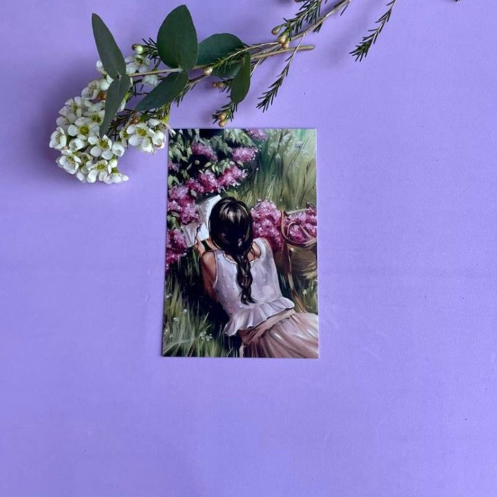 Открытка к букету "Среди пионов" в Симферополи