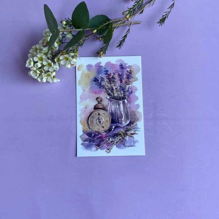 Открытка к букету "Часы" в Симферополи