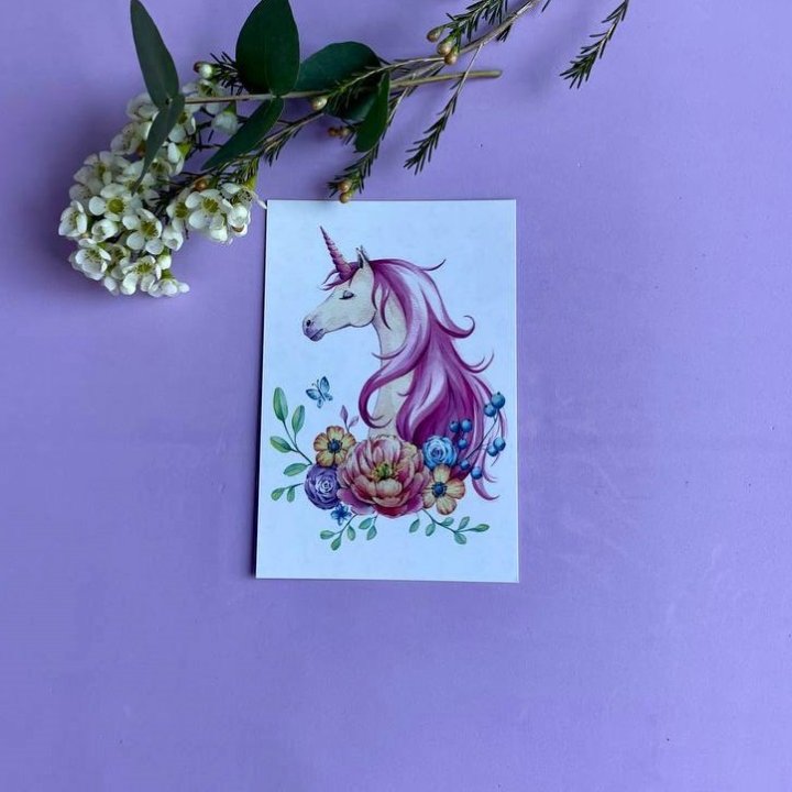 Открытка к букету "Единорог" в Симферополи