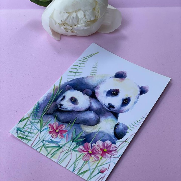 Открытка к букету "Объятие Панды" в Симферополи