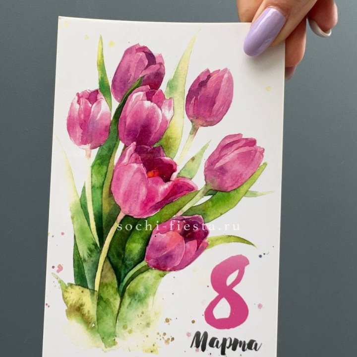 Открытка к букету "8 марта!" в Симферополи