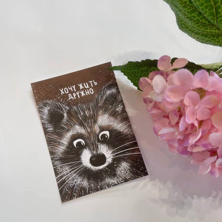 Открытка к букету "Енотик" в Симферополи