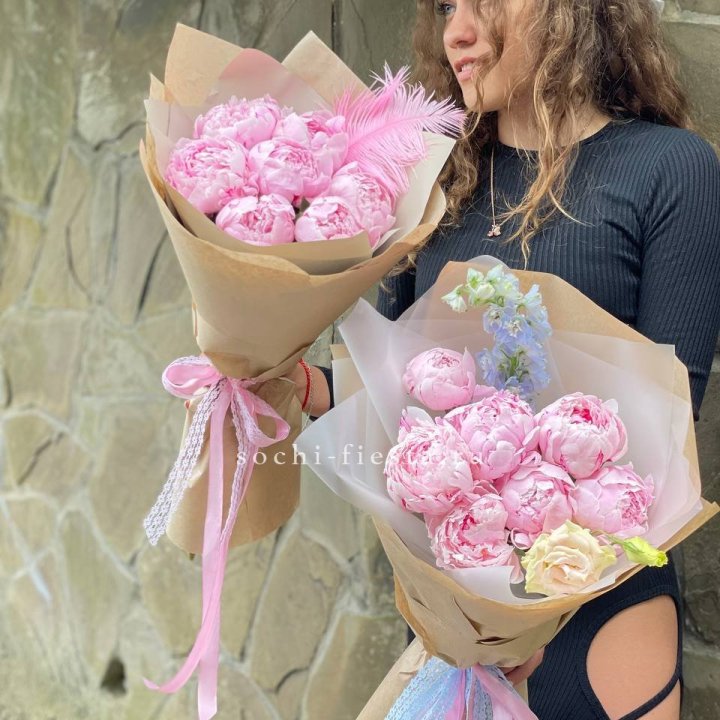 7 зефирных пионов  в Симферополи