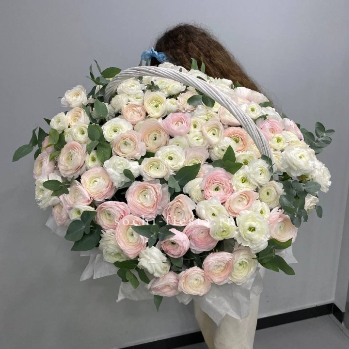 Ранункулюсы в корзине в Симферополи