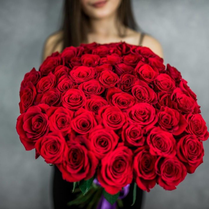 51 красная роза в Симферополи