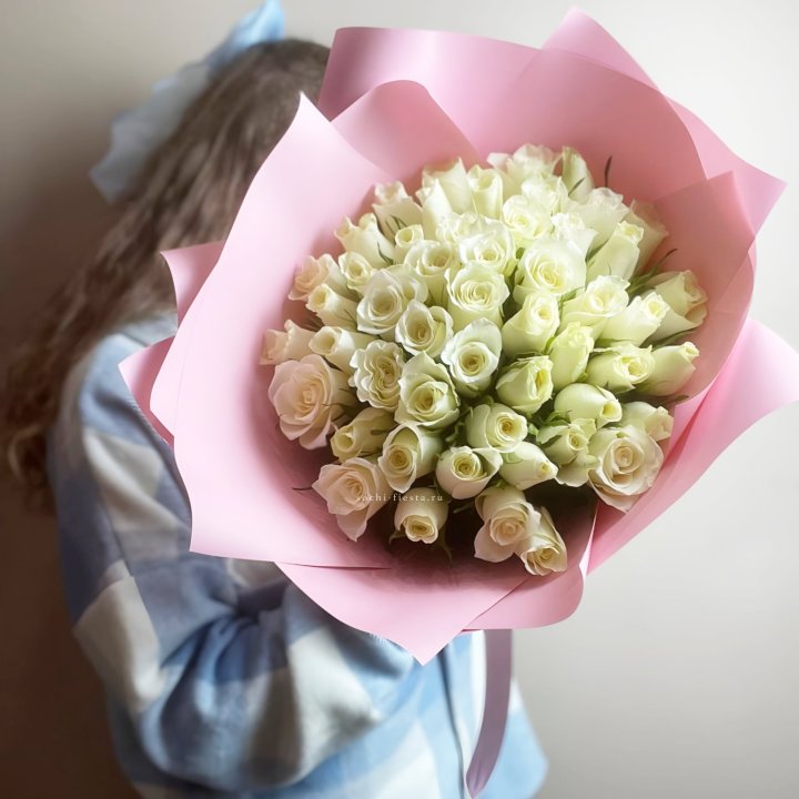 Букет из 51 белой розы (Кения) в Симферополи