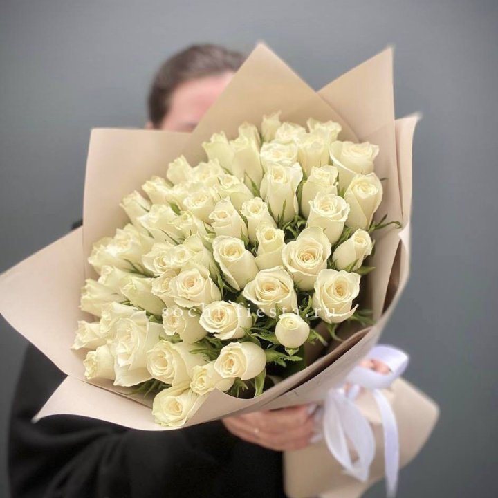 51 белая кенийская роза  в Симферополи