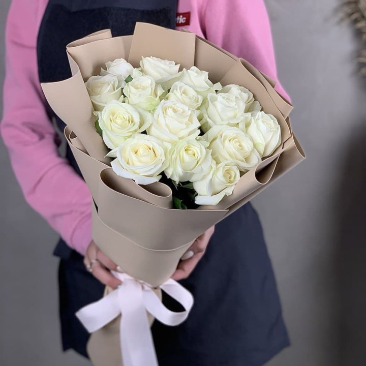 15 белых роз миракли в Симферополи