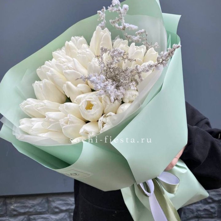 Букет белых тюльпанов "Бьянко" в Симферополи