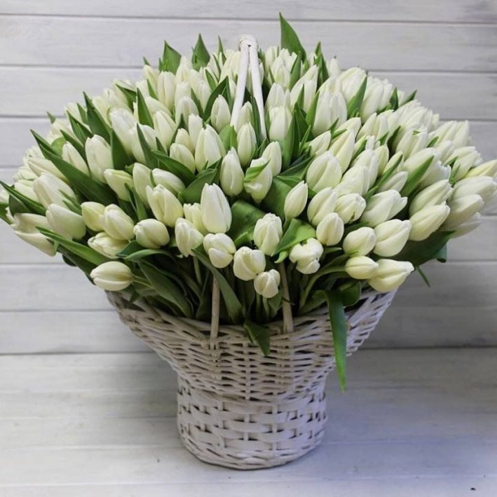 Корзина из 151 тюльпана в Симферополи