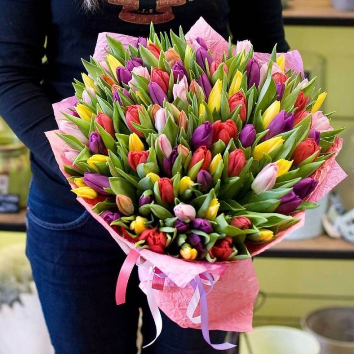 101 тюльпан "Джуси" в Симферополи